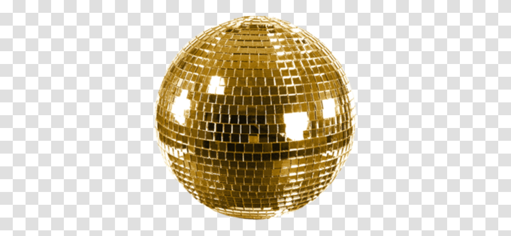 Shiny Gold Disco Ball Gold Disco Ball, Sphere, Lamp, Balloon, Bush Transparent Png