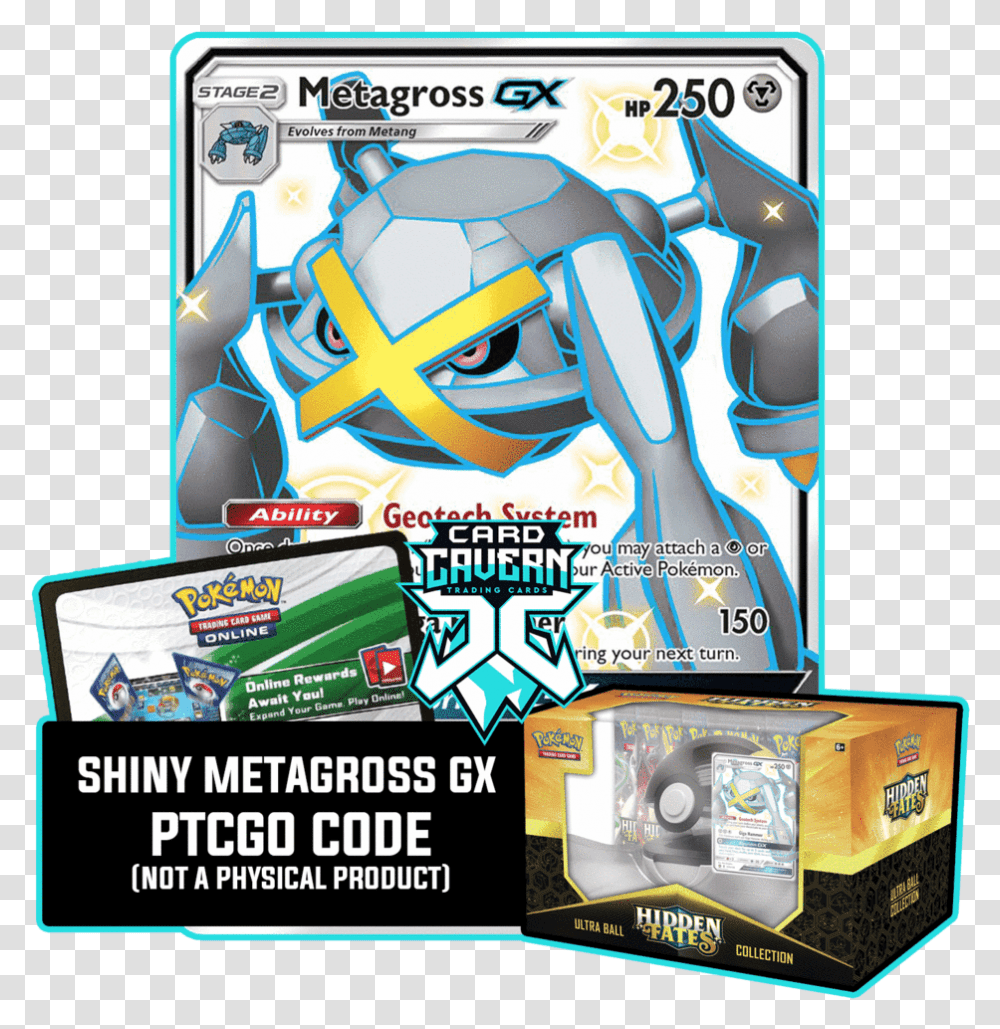 Shiny Metagross Gx Ptcgo Code Shiny Gx Pokemon Cards, Flyer, Poster, Paper, Advertisement Transparent Png