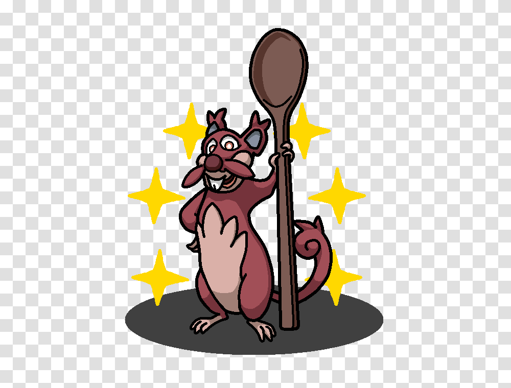 Shiny Rattata Remy, Cutlery, Spoon, Star Symbol Transparent Png