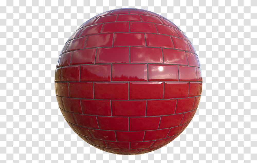 Shiny Red Brick Texture For Wall Decoration Seamless Sphere, Soccer Ball, Football, Team Sport, Sports Transparent Png