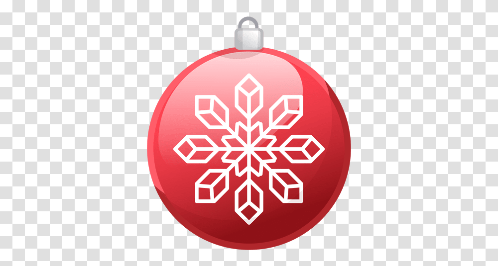 Shiny Red Christmas Ornament Icon Christmas Ornament Icon, Pattern, Road Sign, Symbol, Snowflake Transparent Png