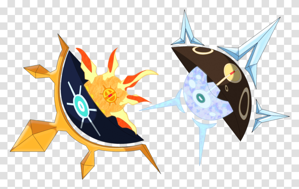 Shiny Solrock And Lunatone, Animal Transparent Png