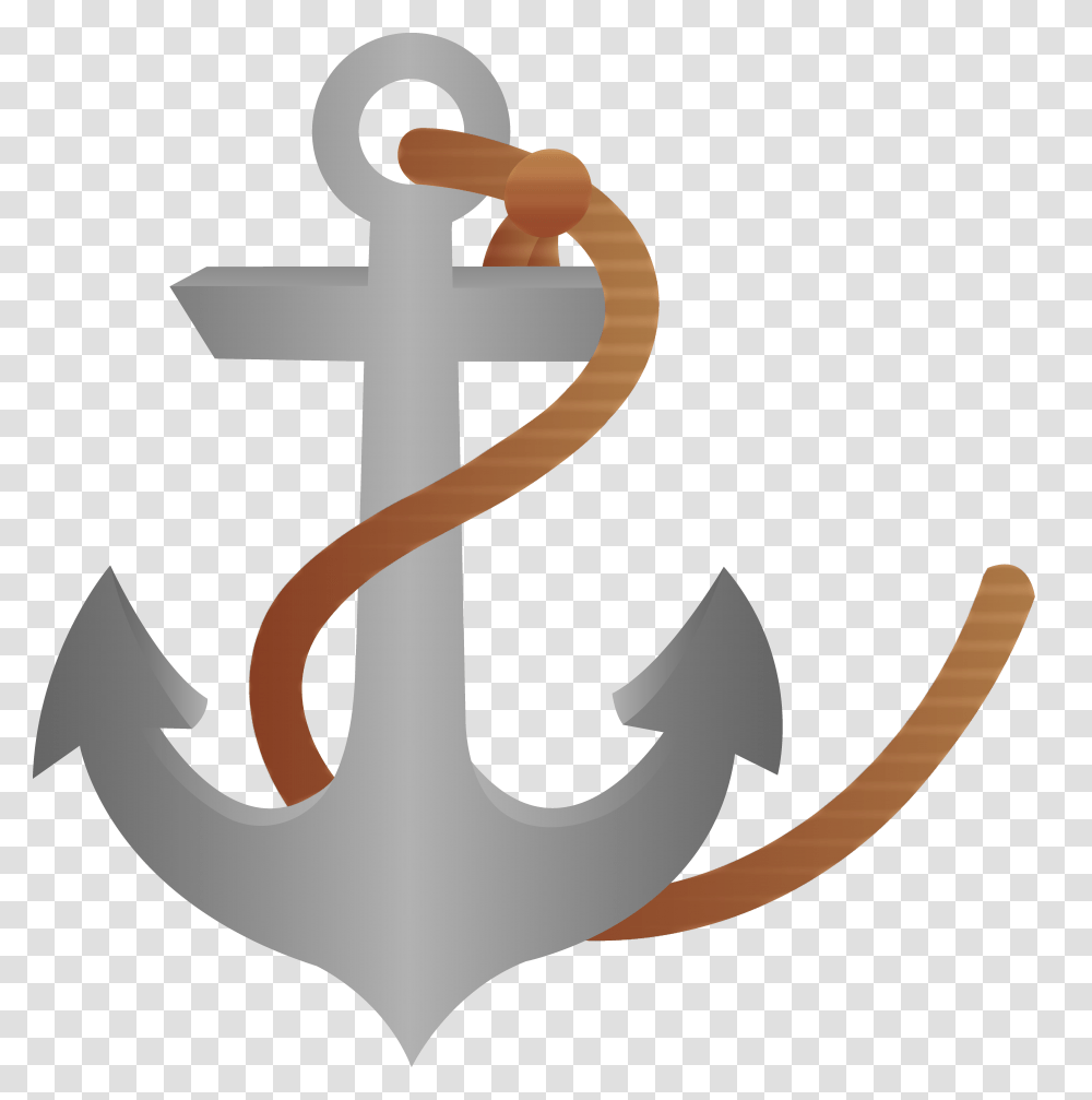 Ship Anchor With Rope, Cross, Hook, Axe Transparent Png