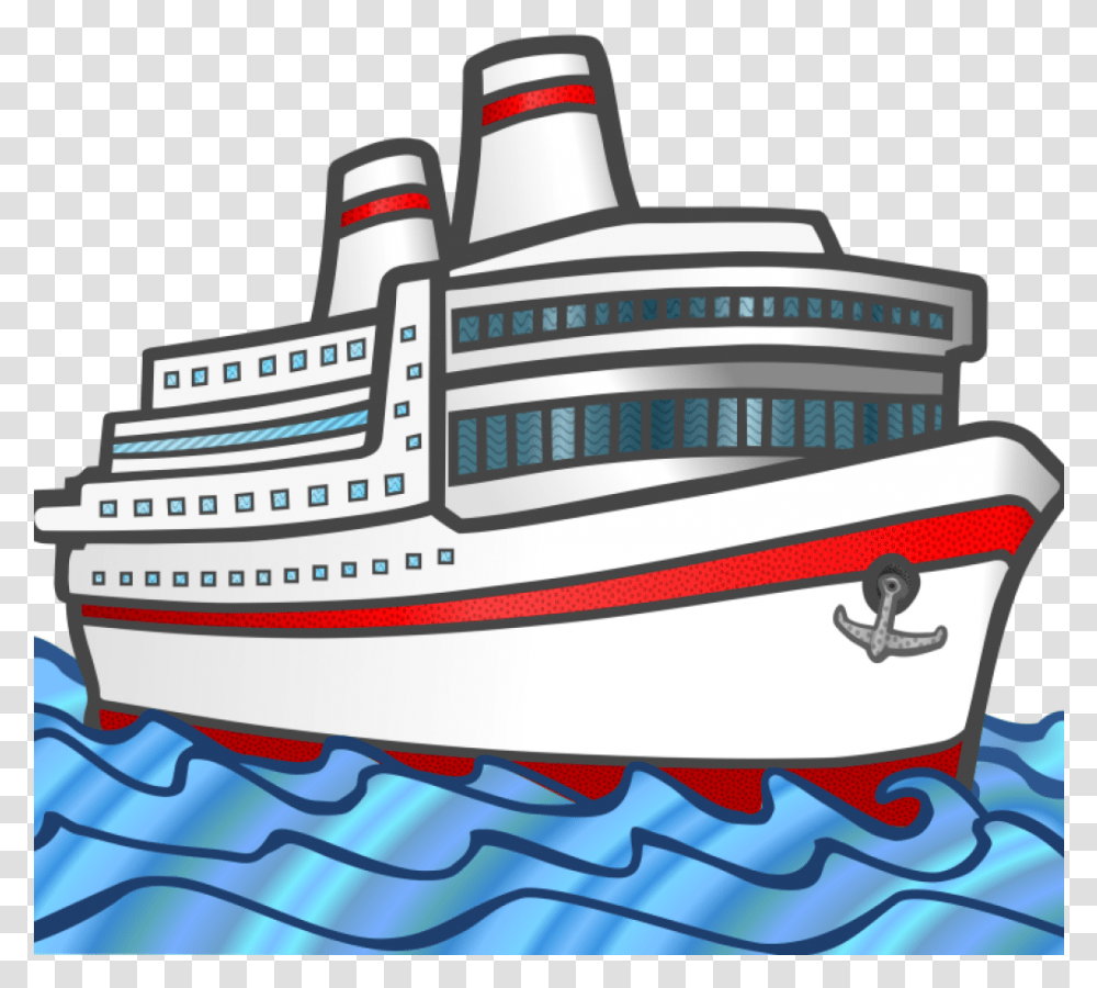 Ship Cliparts Cruise Ship Encode Clipart To Base64 Ship Clipart Black And White, Vehicle, Transportation, Yacht, Boat Transparent Png