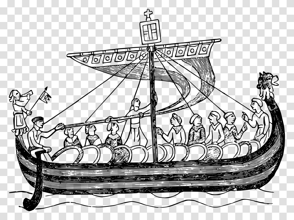 Ship From The Time Of William The Conqueror Clip Arts William The Conquerors Ship, Gray, World Of Warcraft Transparent Png