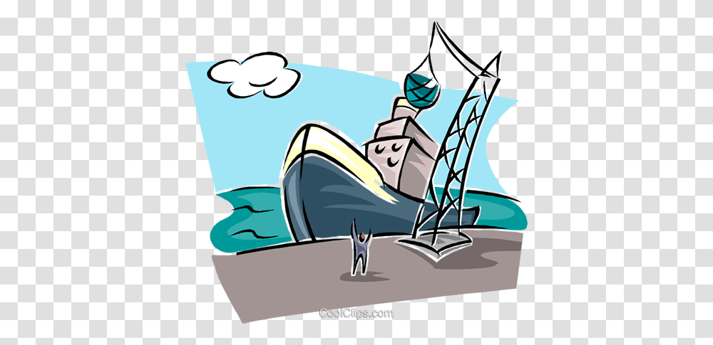 Ship Loading Cargo, Word, Water, Outdoors Transparent Png