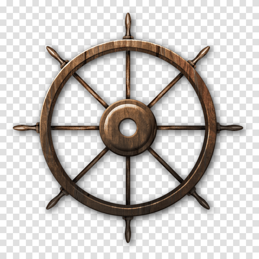 Ship's Wheel Steering Wheel Boat Boat Steering Wheel, Bow Transparent Png