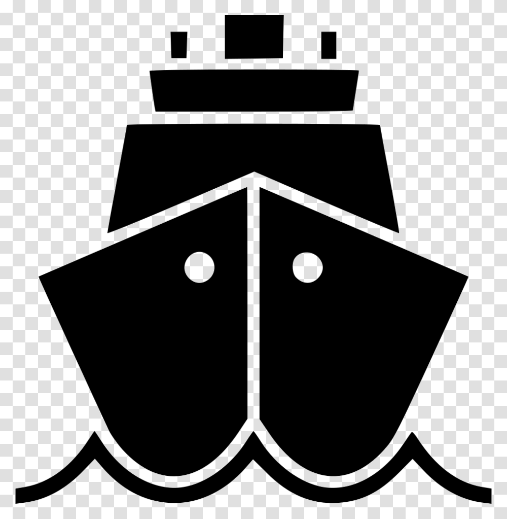 Ship Travel Shipping Sea Svg Icon Free Sea Shipping Icon Black, Stencil, Triangle, Armor Transparent Png