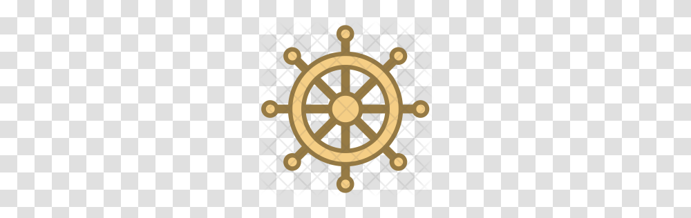 Ship Wheel Icon, Steering Wheel, Compass, Gold Transparent Png