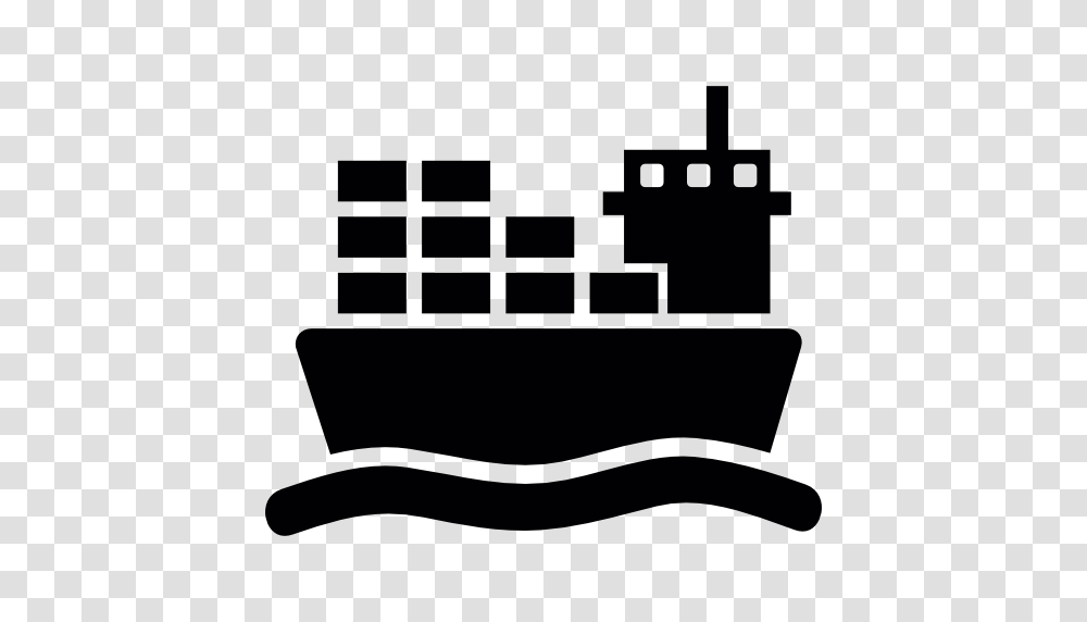 Ship With Cargo On Sea Free Transport Icons, Stencil, Plan, Plot, Diagram Transparent Png