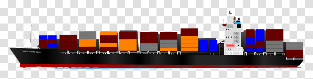 Ship With Containers, Transportation, Vehicle, Architecture, Building Transparent Png
