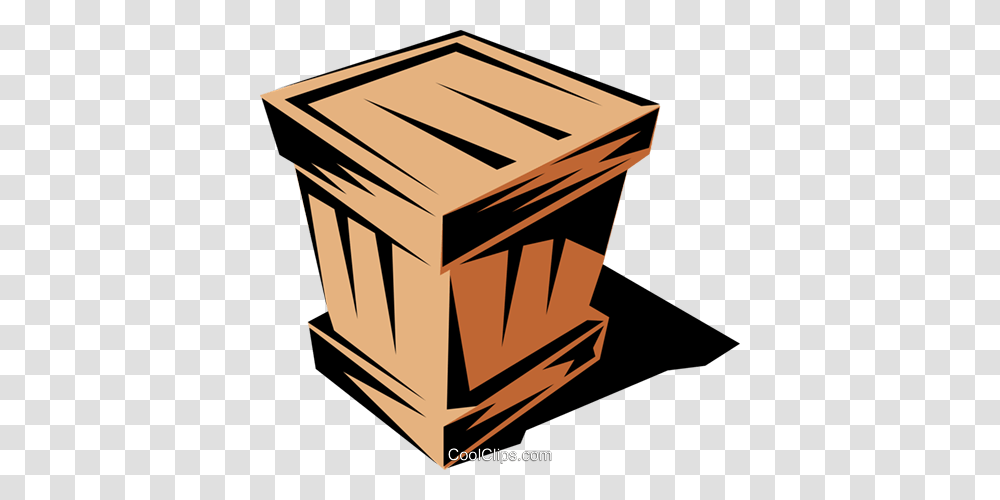 Shipping Case Royalty Free Vector Clip Art Illustration, Mailbox, Letterbox, Crate Transparent Png
