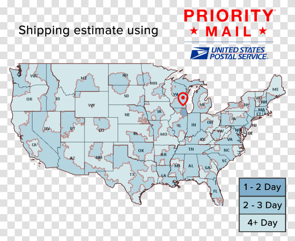 Shipping Times Usps Priority Abc Espn2 Coverage Map, Diagram, Plot, Atlas, Poster Transparent Png
