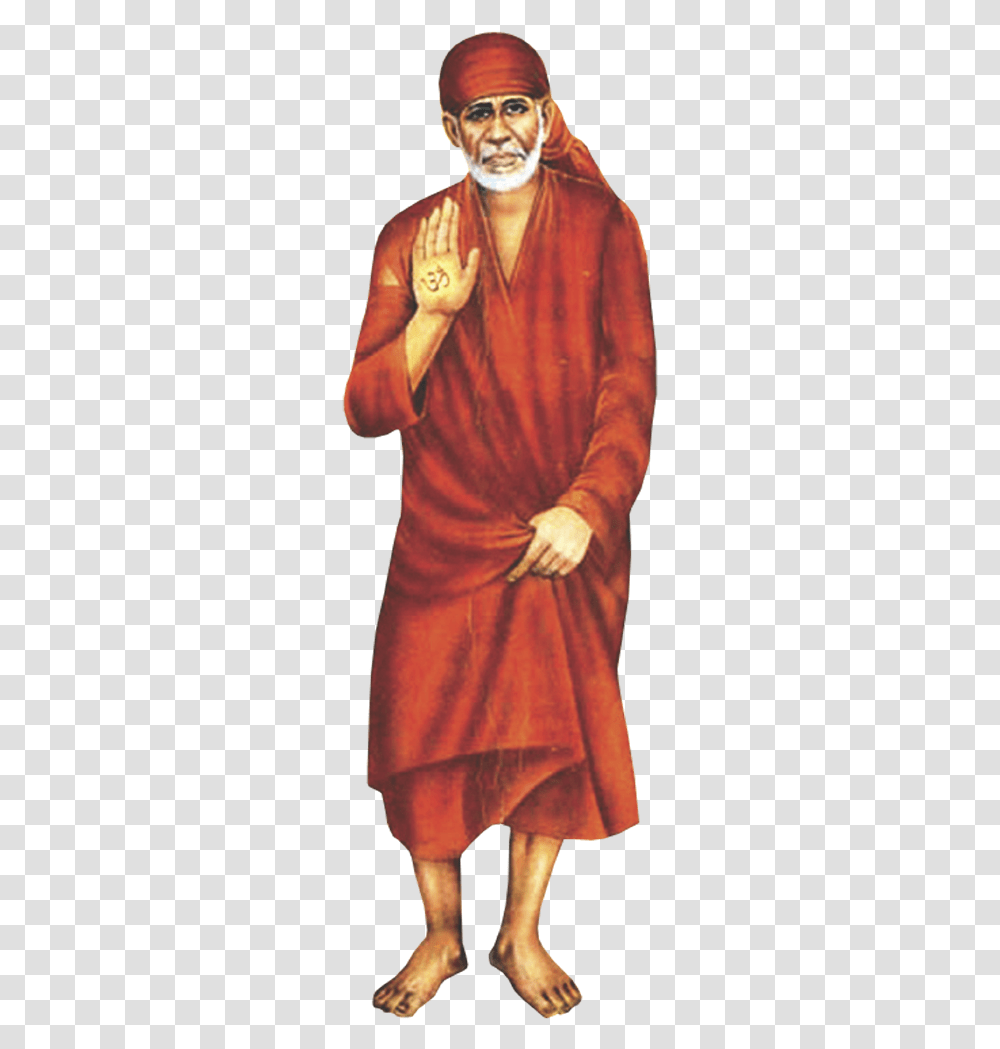 Shirdi Sai Baba Standing, Person, Sleeve Transparent Png
