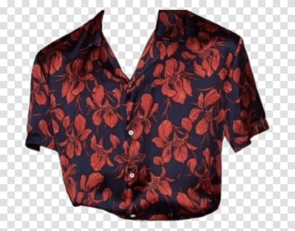 Shirt Hawaiian Hawaiianshirt Freetoedit Zara Red Flower Shirt Men, Apparel, Blouse, Hat Transparent Png