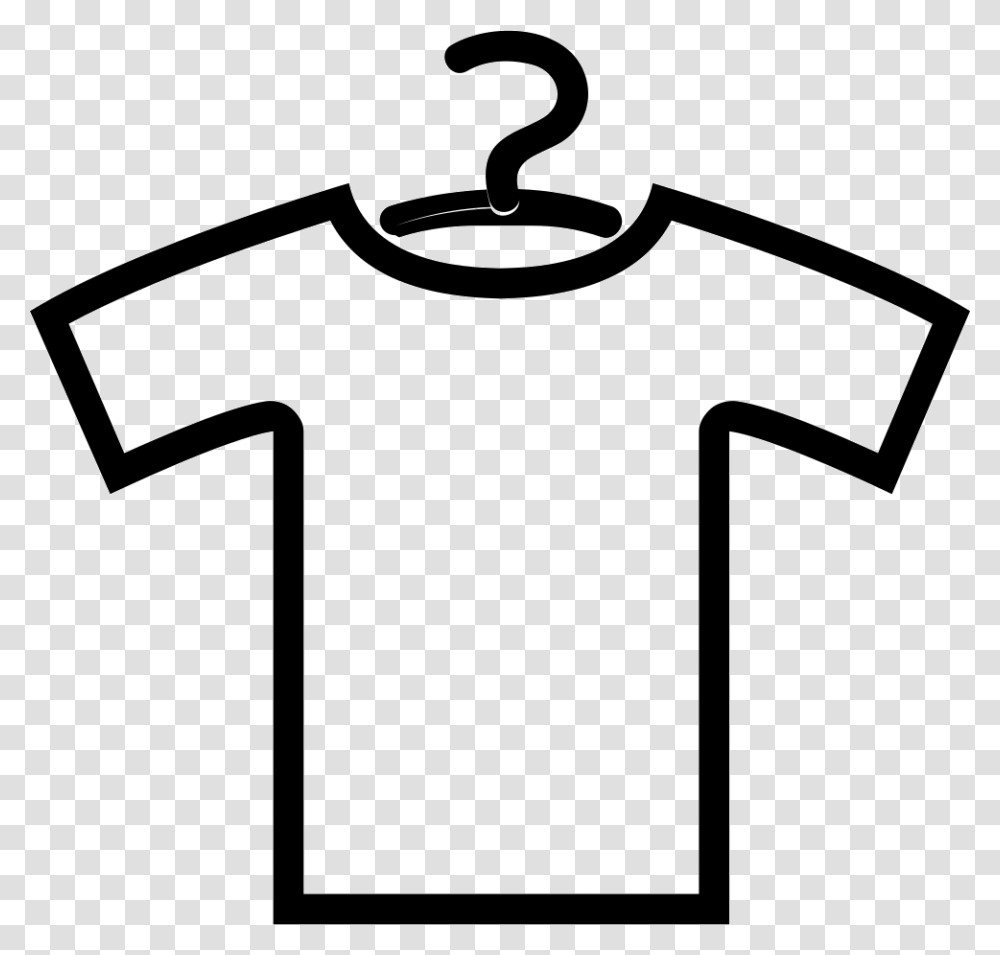 Shirt Outline With Hanger Clothes With Hanger Icon, Apparel, Sleeve, T-Shirt Transparent Png