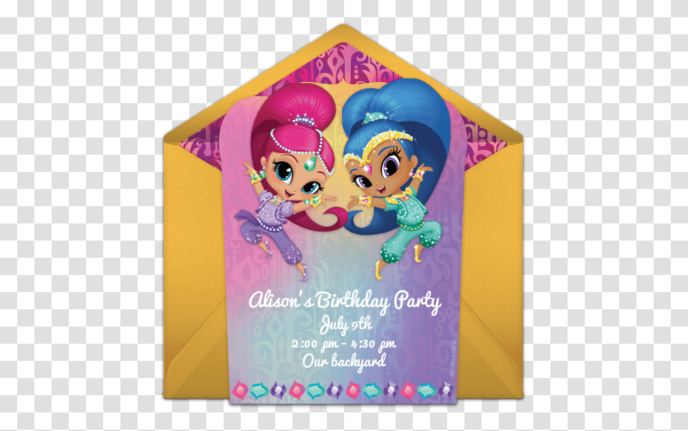 Shirt Shimmer And Shine, Envelope, Mail, Greeting Card, Doll Transparent Png