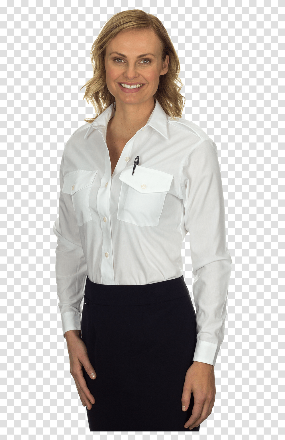 Shirt With Epaulettes Womens, Apparel, Dress Shirt, Person Transparent Png