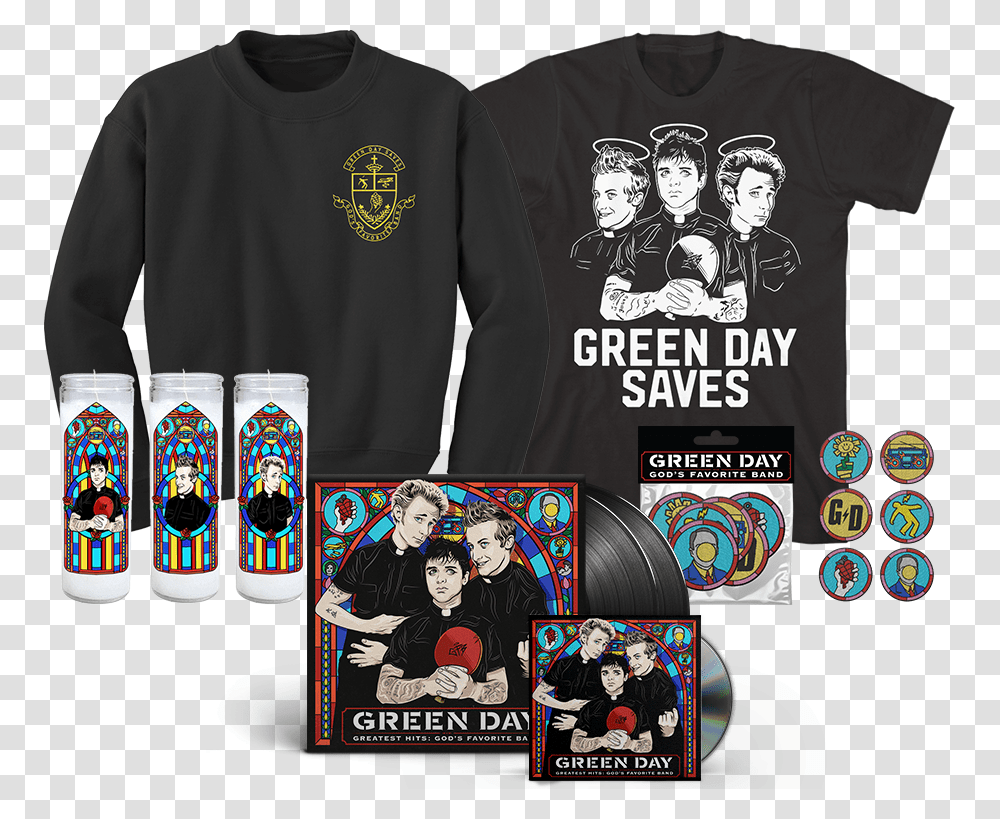 Shirtfictional Design God's Favorite Band Green Day, Sleeve, Long Sleeve, Person Transparent Png