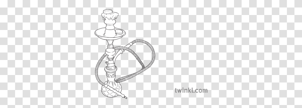 Shisha Hookah Pipe Black And White Black And White Weaver Bird, Sink Faucet, Symbol, Drawing, Art Transparent Png