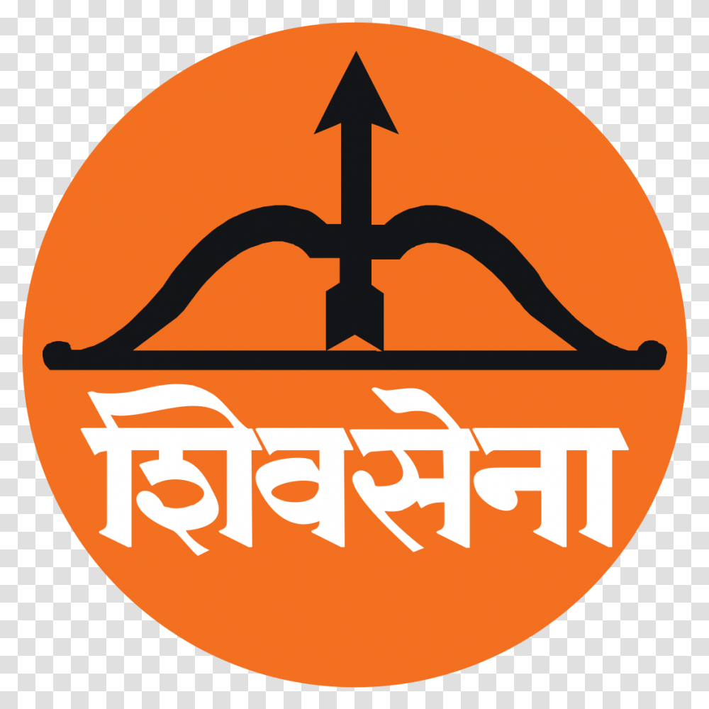 Shiv Sena Wikipedia Symbol Shiv Sena Logo, Label, Text, Sticker, Weapon Transparent Png