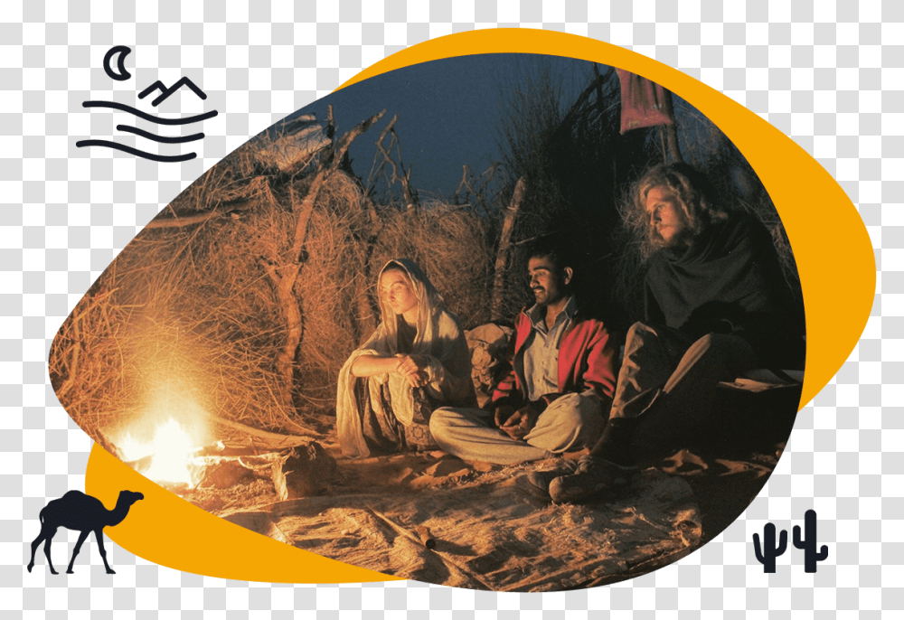 Shiva Overnight Camel Safari A Jaisalmer Illustration, Bonfire, Flame, Person, Human Transparent Png