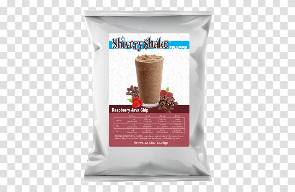 Shivery Shake Raspberry Java Chip Frappe Mix In Ice Cream Powder Bag, Pillow, Cushion, Beverage, Juice Transparent Png