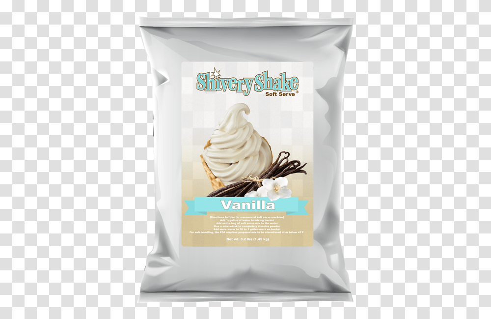 Shivery Shake Vanilla Soft Serve Mix Milkshake, Cream, Dessert, Food, Creme Transparent Png