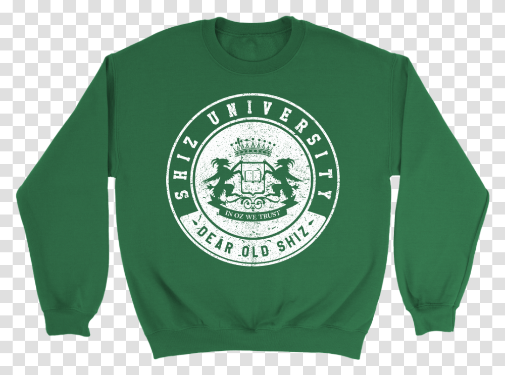 Shiz University Crew Sweatshirt Wicked Musical Logo, Clothing, Apparel, Sweater, Long Sleeve Transparent Png