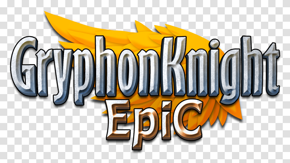 Shmup Gryphon Knight Epic Logo, Word, Game, Meal, Food Transparent Png