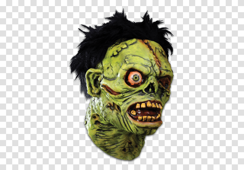 Shock Monster Full Head Halloween Mask Scary Green Zombie Horror, Alien, Costume, Goggles, Accessories Transparent Png