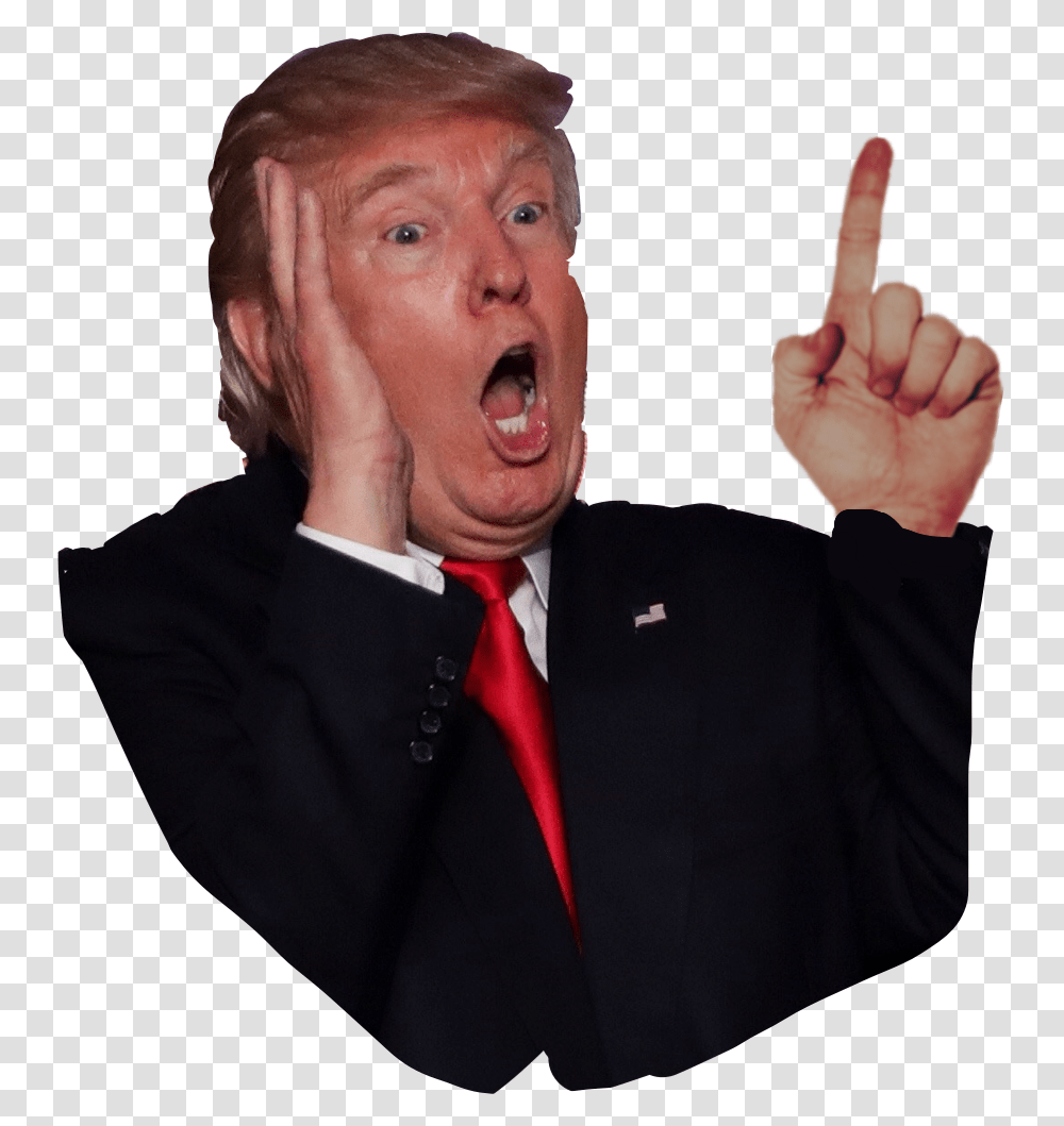 Shocked Donald Trump, Tie, Audience, Crowd, Person Transparent Png