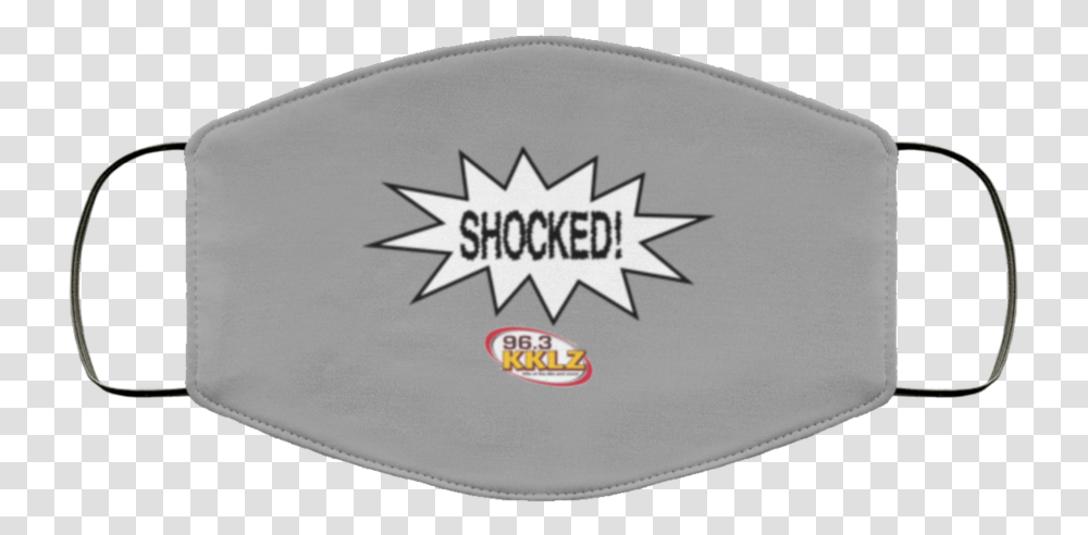 Shocked Face Mask Cloth Face Mask, Label, Text, First Aid, Baseball Cap Transparent Png