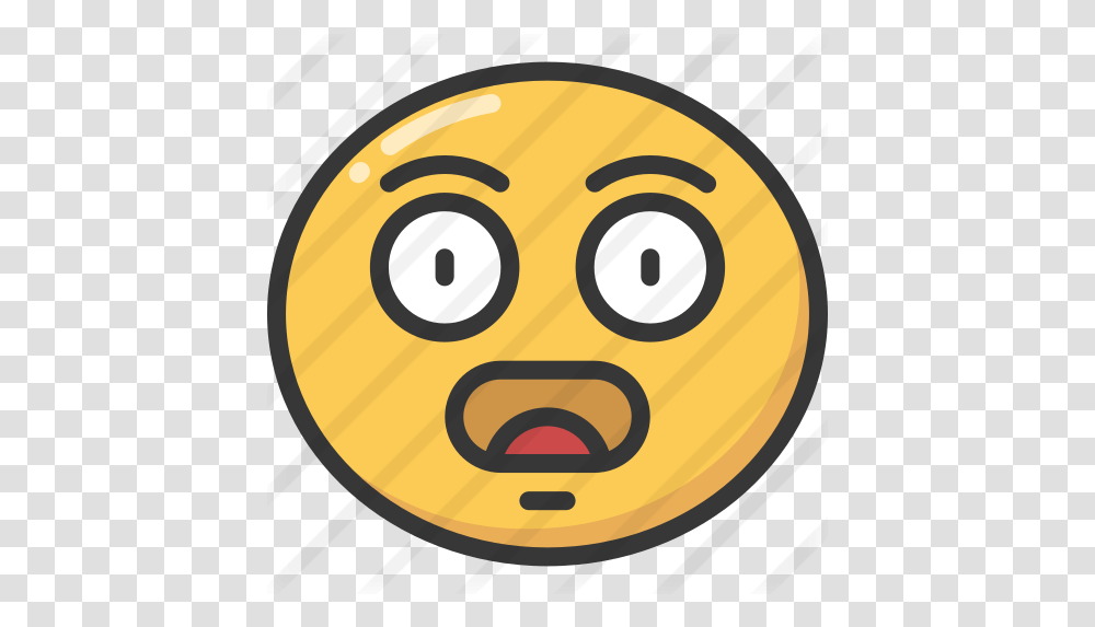 Shocked Free Smileys Icons Circle, Text, Road, Symbol, Rock Transparent Png