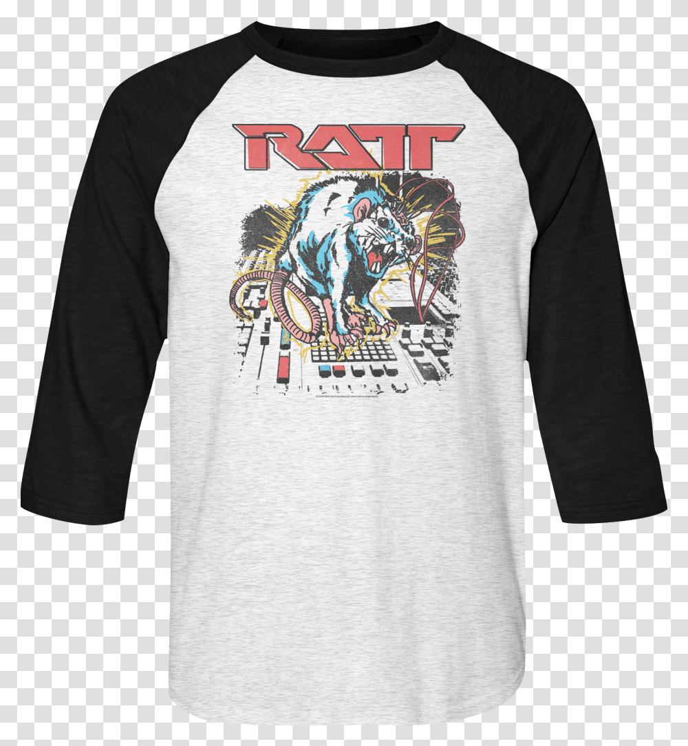 Shocked Ratt Raglan Baseball Shirt Ratt Band Art, Sleeve, Apparel, Long Sleeve Transparent Png