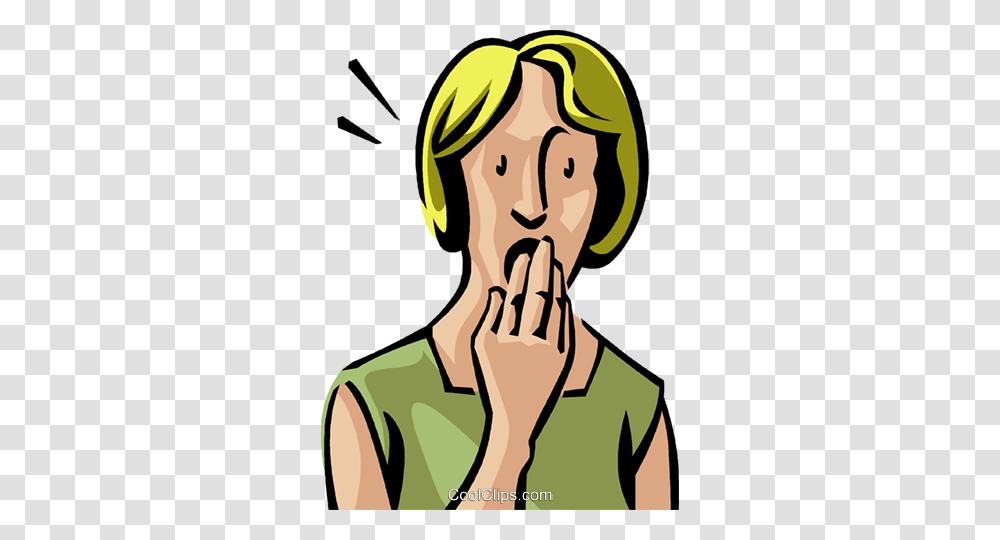 Shocked Woman Royalty Free Vector Clip Art Illustration, Face, Head, Plant, Neck Transparent Png