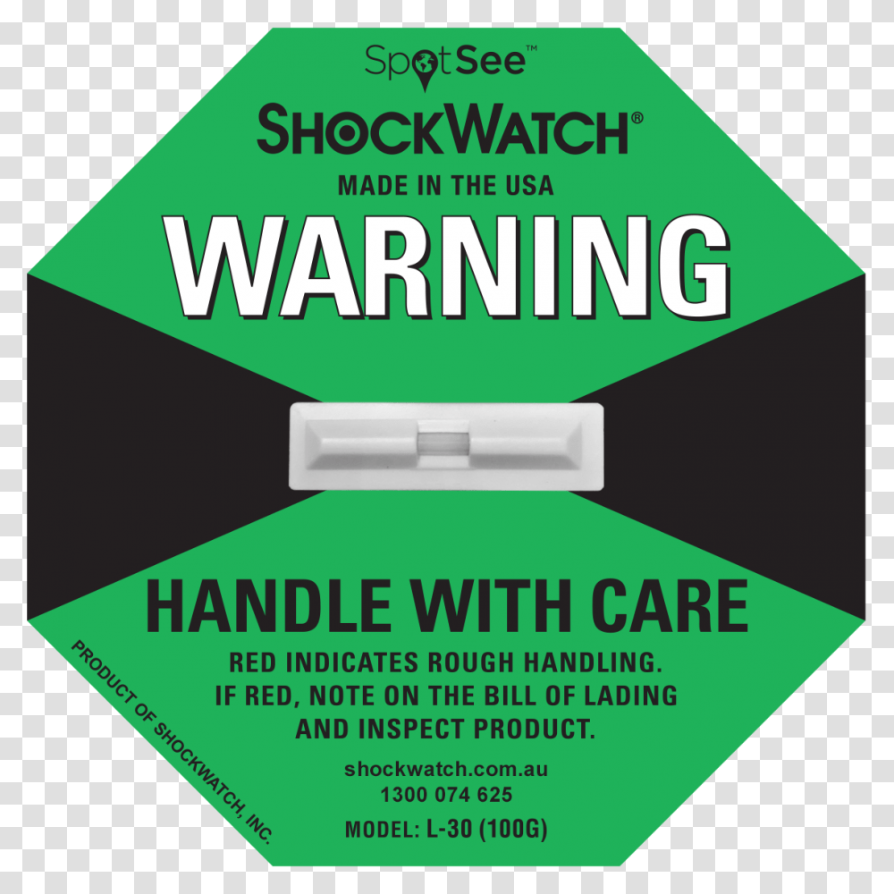 Shockwatch Label L 30 100g Sign, Poster, Advertisement, Flyer, Paper Transparent Png