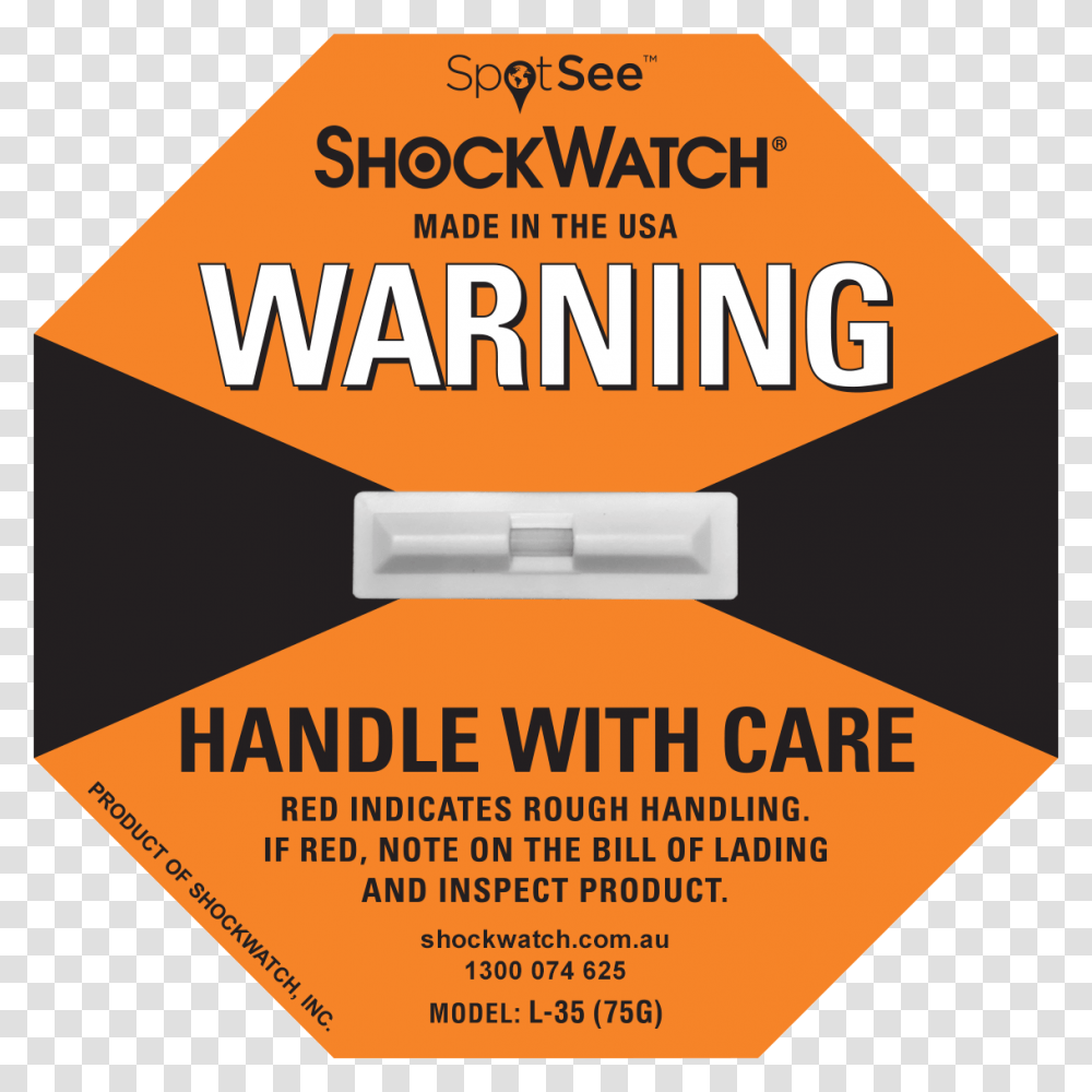 Shockwatch Label L 35 75g Shockwatch Label, Poster, Advertisement, Flyer, Paper Transparent Png