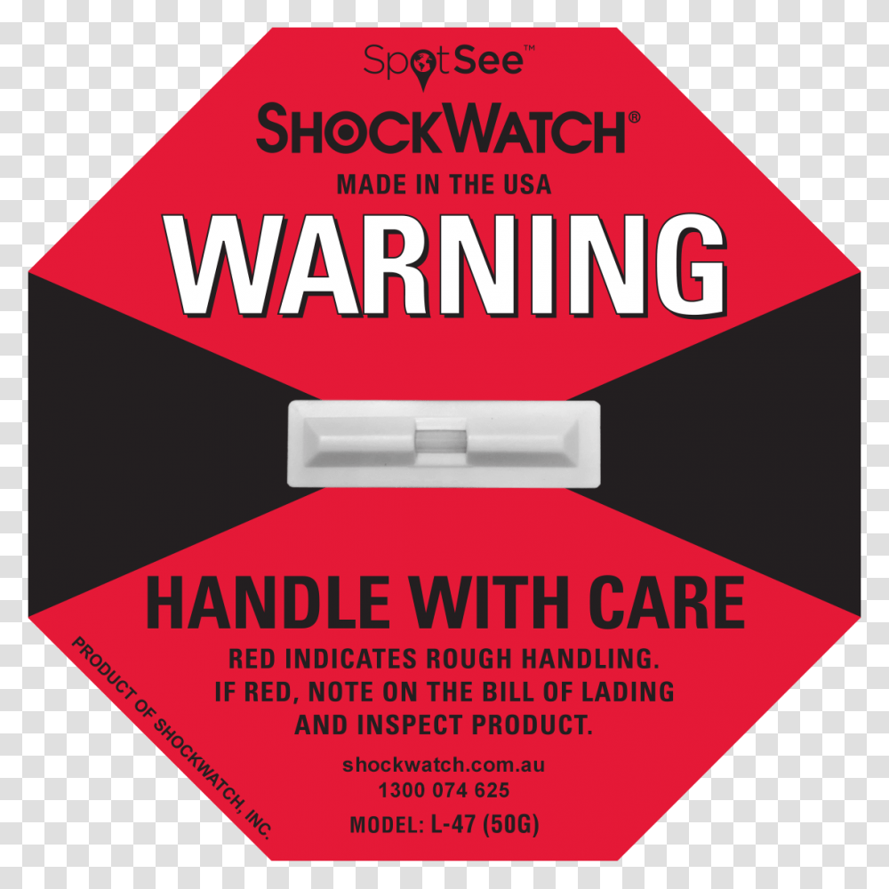 Shockwatch Label L 47 50g Shock Watch, Poster, Advertisement, Flyer, Paper Transparent Png
