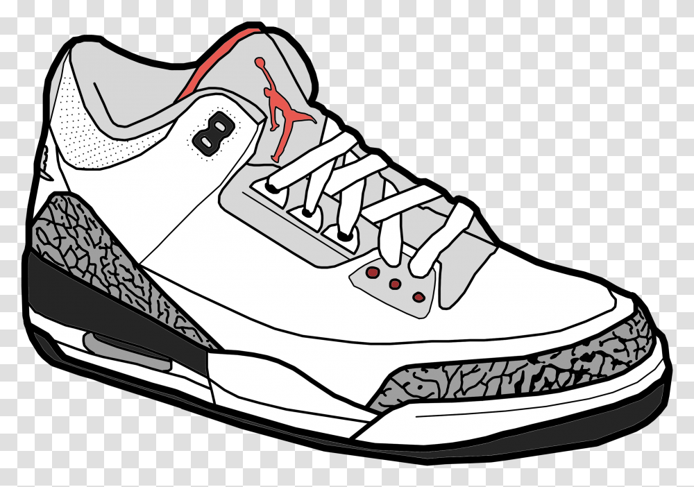 Shoe Clipart Cartoon Jordans, Apparel, Footwear, Sneaker Transparent Png