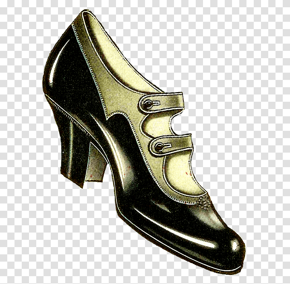 Shoe Clipart Old Fashioned Vintage Ladies Shoe Clipart, Apparel, Footwear Transparent Png