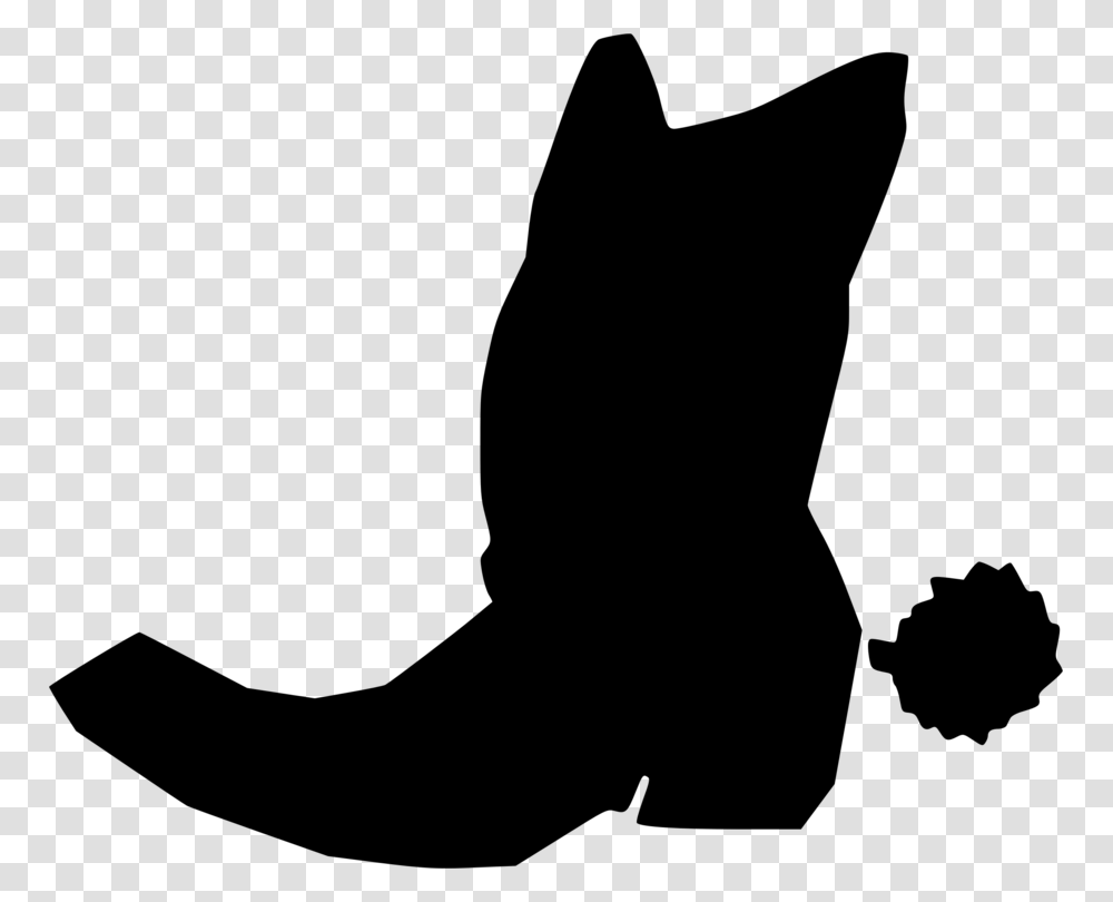 Shoe Cowboy Boot Silhouette, Gray, World Of Warcraft Transparent Png