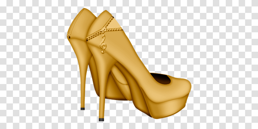 Shoe High Heeled Footwear Clip Art A Pair Of High Heels Gold High Heels Clipart, Clothing, Apparel, Sandal Transparent Png
