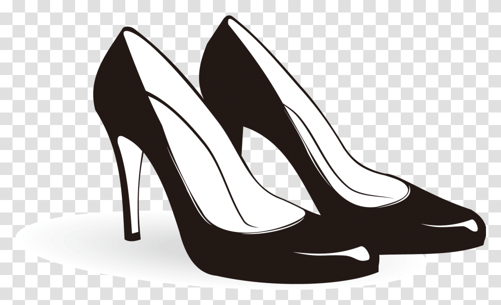 Shoe High Heeled Footwear Sneakers Clip Art High Heels Clipart Black And White, Apparel Transparent Png
