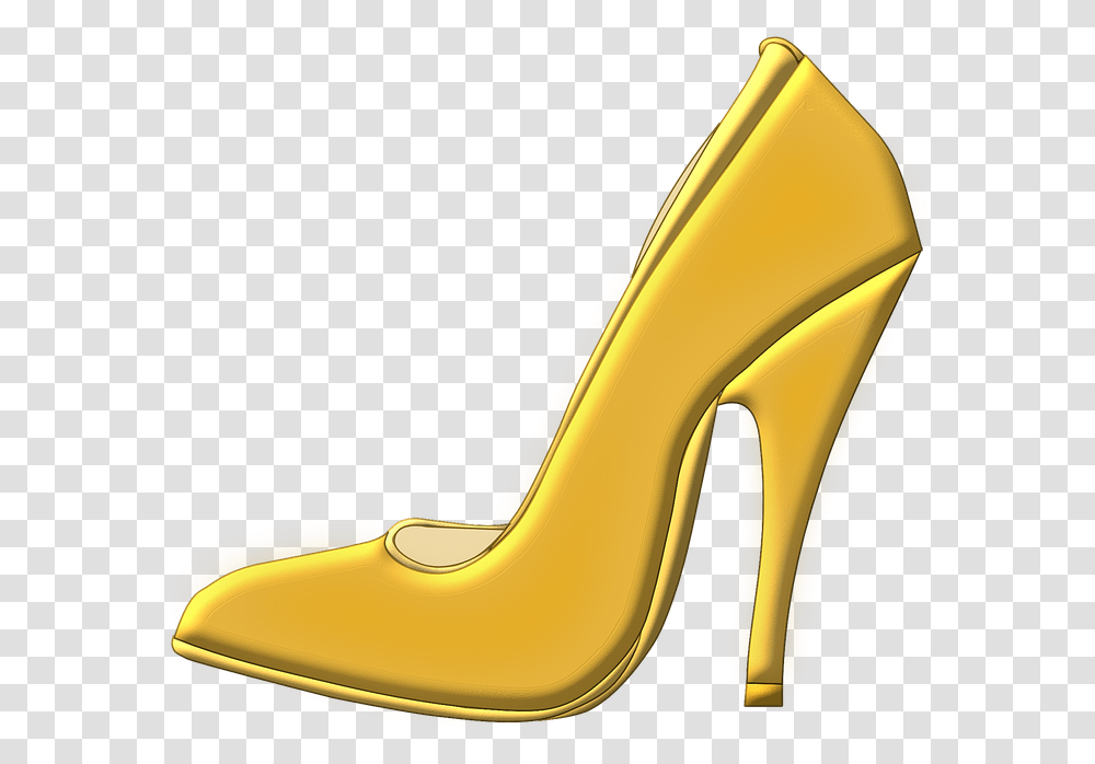 Shoe High Heeled Stack Heel 100 Free Photo On Mavl Gold High Heels Clipart, Clothing, Apparel, Footwear Transparent Png