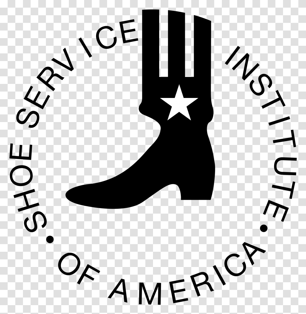 Shoe Service Institute Of America Logo Black And White Vector Graphics, Star Symbol Transparent Png