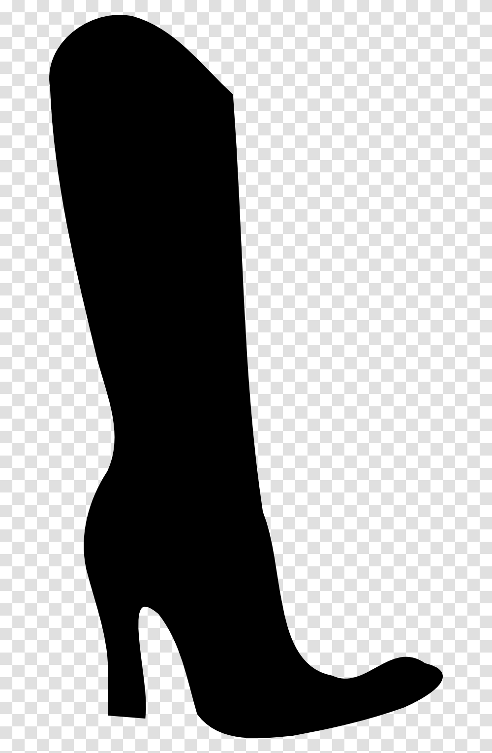 Shoe Silhouette Clip Art Shoe Silhouette, Apparel, Footwear, Sock Transparent Png