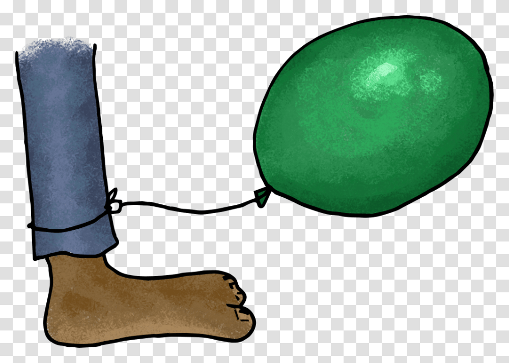 Shoe Stepping On Balloon, Apparel, Plant, Green Transparent Png