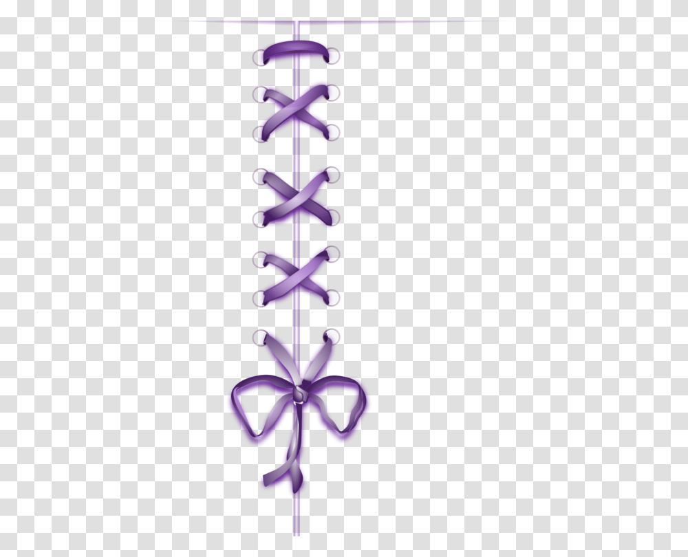 Shoelaces Ribbon Necktie Violet, Knot, Plant, Purple, Wand Transparent Png