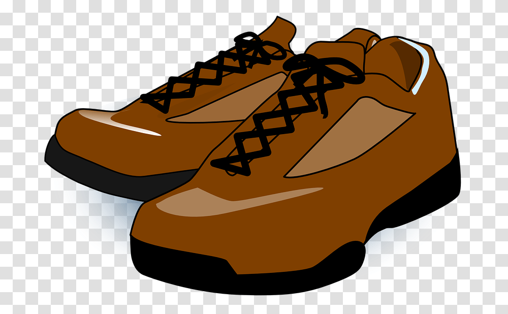 Shoes Sneakers Trainers Brown Trekking Walking Tennis Shoe Clipart Shoes, Apparel, Footwear, Running Shoe Transparent Png
